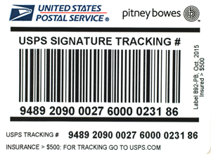 USPS IMpb Compliant Signature Confirmation Labels - Insurance more than $500 50 labelspack