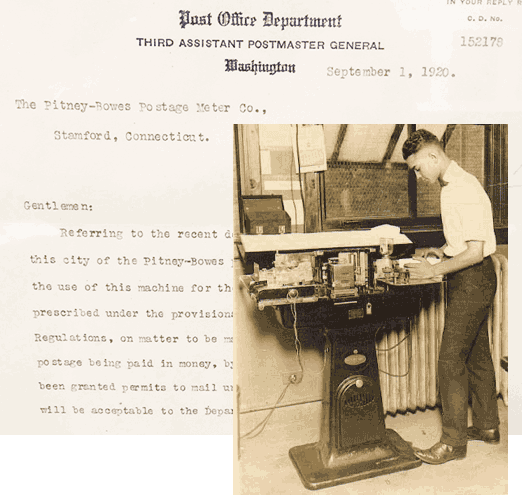 Image of Model A and letter from the US Post Office Department