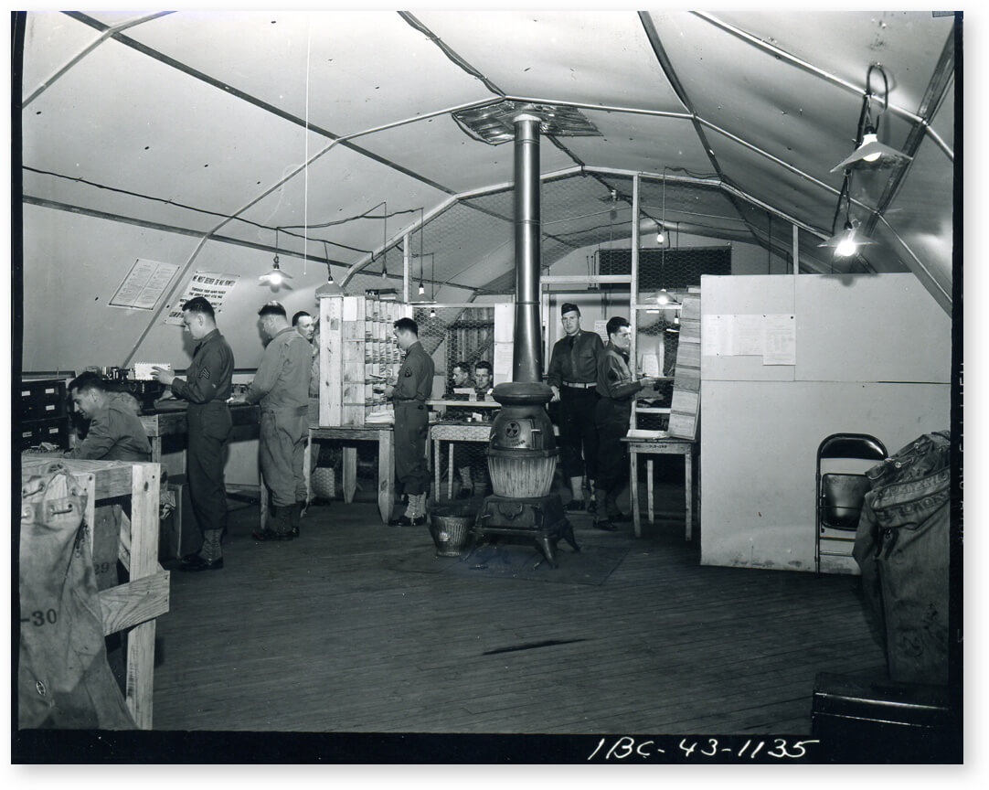 Image of WW2 mailroom