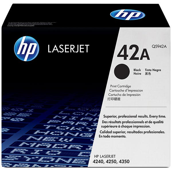 HP 42A (Q5942A) Black Toner Cartridge (10,000 Yield)