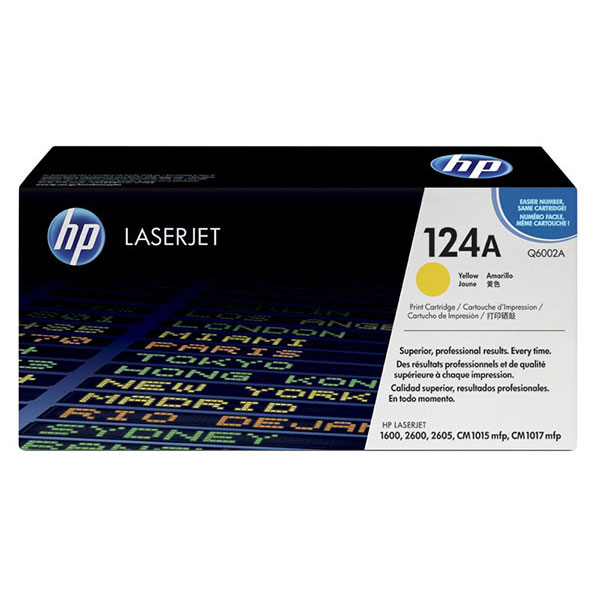 HP 124A (Q6002A) Yellow Toner Cartridge (2,000 Yield)