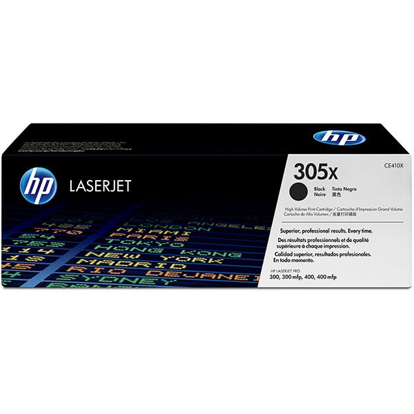 HP 305X (CE410X) Black Toner Cartridge (4,000 Yield)