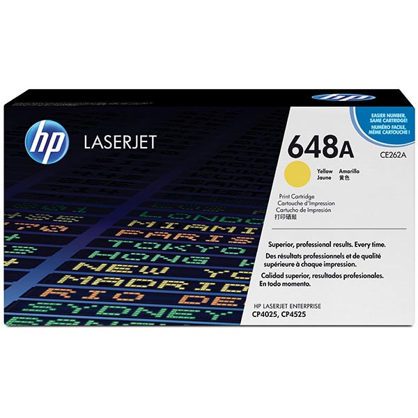 HP 648A (CE262A) Yellow Toner Cartridge (11,000 Yield)