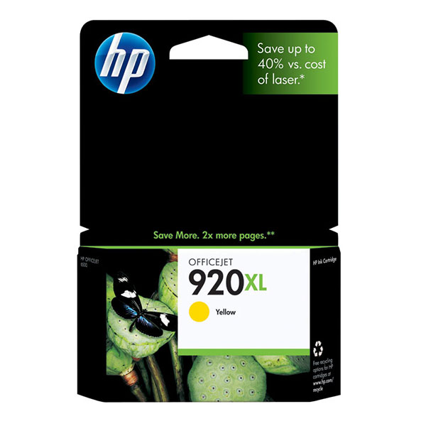 HP 920XL (CD974AN) (High Yield) Yellow Ink Cartridge (700 Yield)