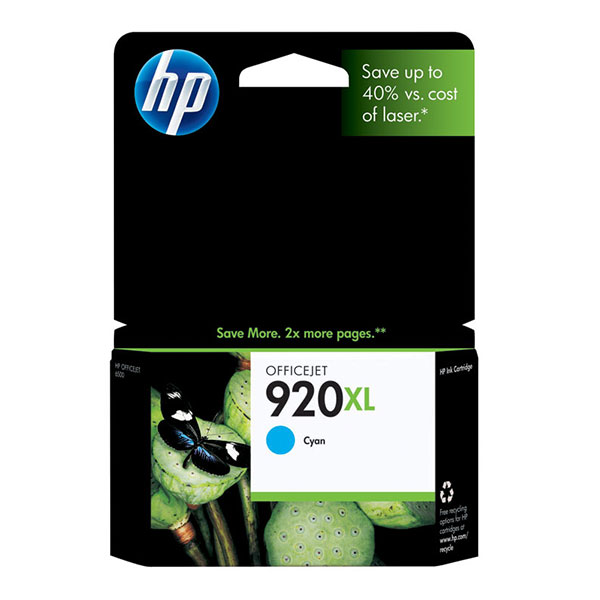 HP 920XL (CD972AN) (High Yield) Cyan Ink Cartridge (700 Yield)