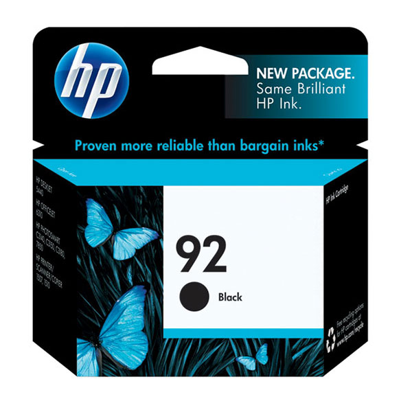HP 92 (C9362WN) Black Ink Cartridge (220 Yield)