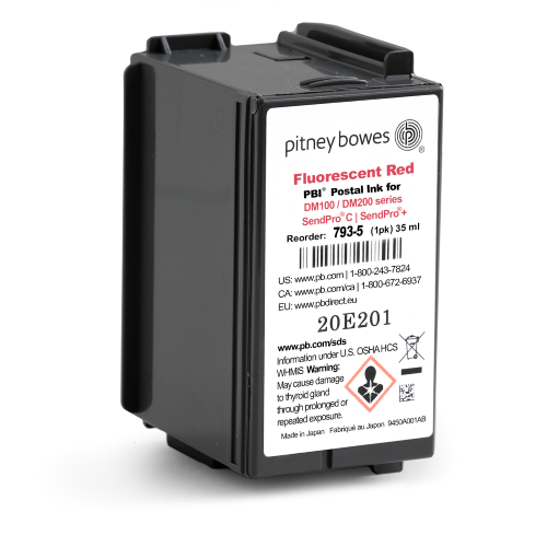 Red Ink Cartridge for DM100, DM200 Series and SendPro 300 | Pitney 