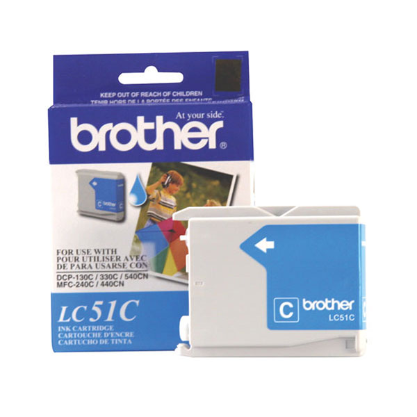 Brother LC51C Cyan Ink Cartridge (400 yield)