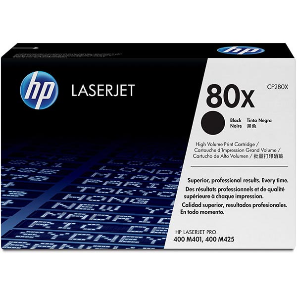 HP 80X (CF280X) Black Toner Cartridge (6,900 Yield)