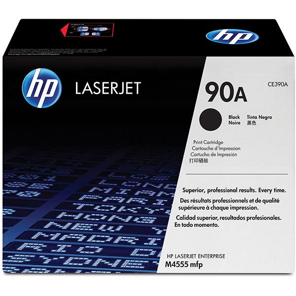 HP 90A (CE390A) Black Toner Cartridge (10,000 Yield)