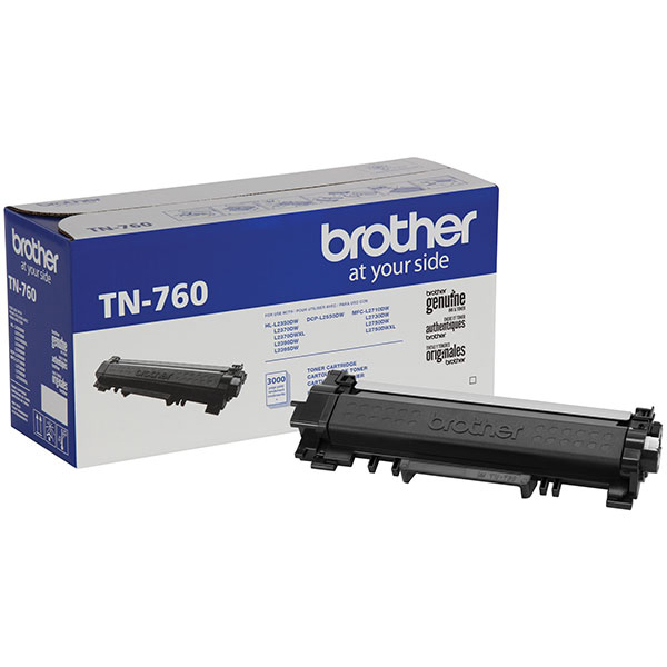 Brother TN760 High Yield Black Toner Cartridge (3,000 Yield)
