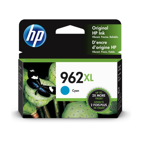 HP 962XL (3JA00AN) Cyan Ink Cartridge (1,600 Yield)