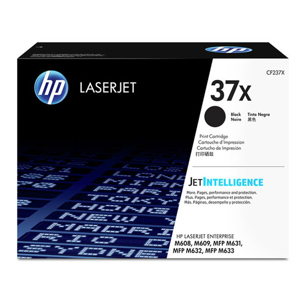 HP 37X (CF237X) High Yield Black Toner Cartridge (25,000 Yield)