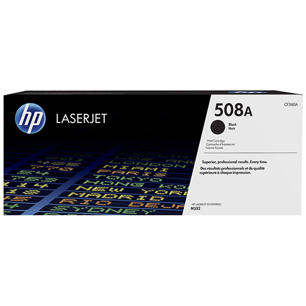 HP 508A (CF360A) Black Toner Cartridge (6,000 Yield)