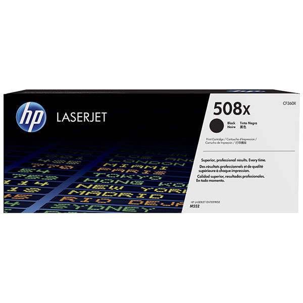 HP 508X (CF360X) High Yield Black Toner Cartridge (12,500 Yield)