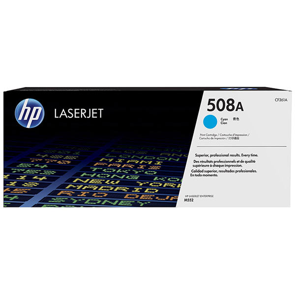 HP 508A (CF361A) Cyan Toner Cartridge (5,000 Yield)