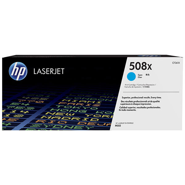 HP 508X (CF361X) High Yield Cyan Toner Cartridge (9,500 Yield)