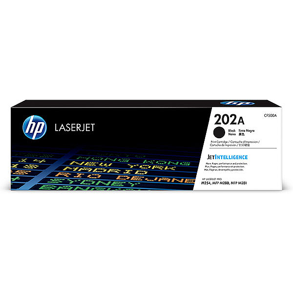 HP 202A (CF500A) Black Toner Cartridge (1,400 Yield)