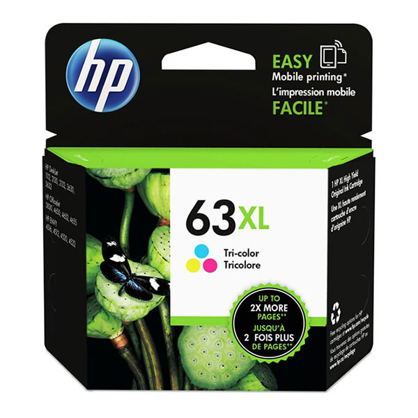 HP 63XL (F6U63AN) High Yield Tri-Color Ink Cartridge (330 Yield)