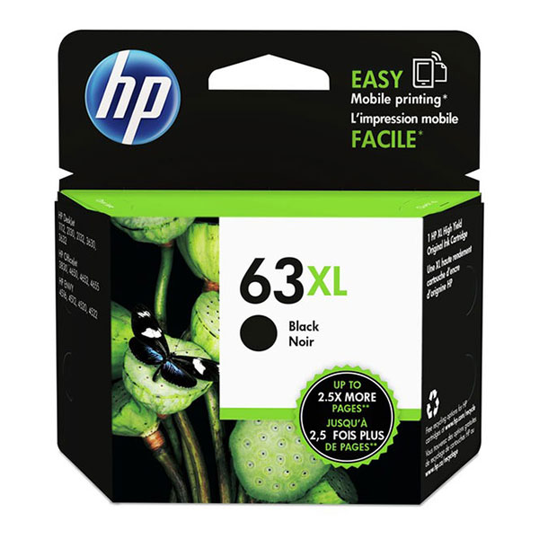 HP 63XL (F6U64AN) High Yield Black Ink Cartridge (18,000 Yield)