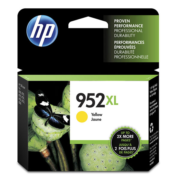 HP 952XL (L0S67AN) High Yield Yellow Ink Cartridge (1,600 Yield)