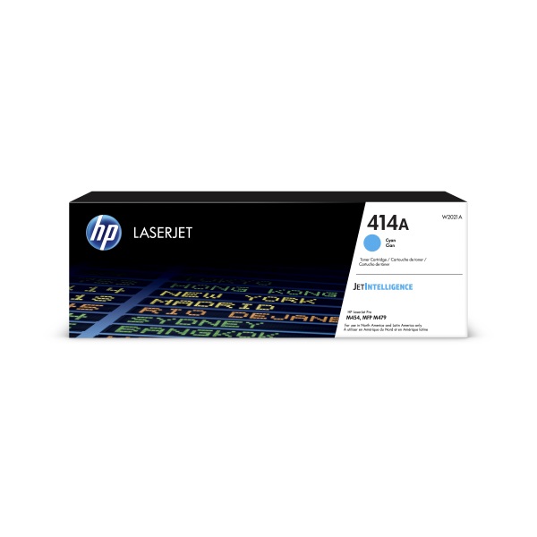 HP 414A (W2021A) Cyan Toner Cartridge (2,100 Yield)