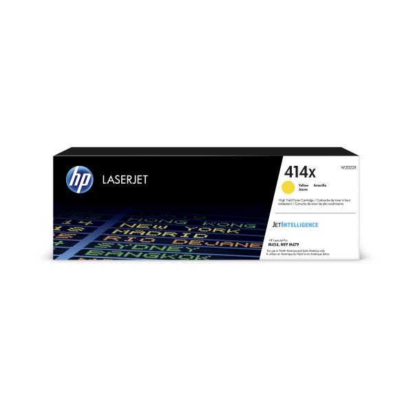 HP (W2022X) 414X Yellow Toner Cartridge (6,000 Yield)