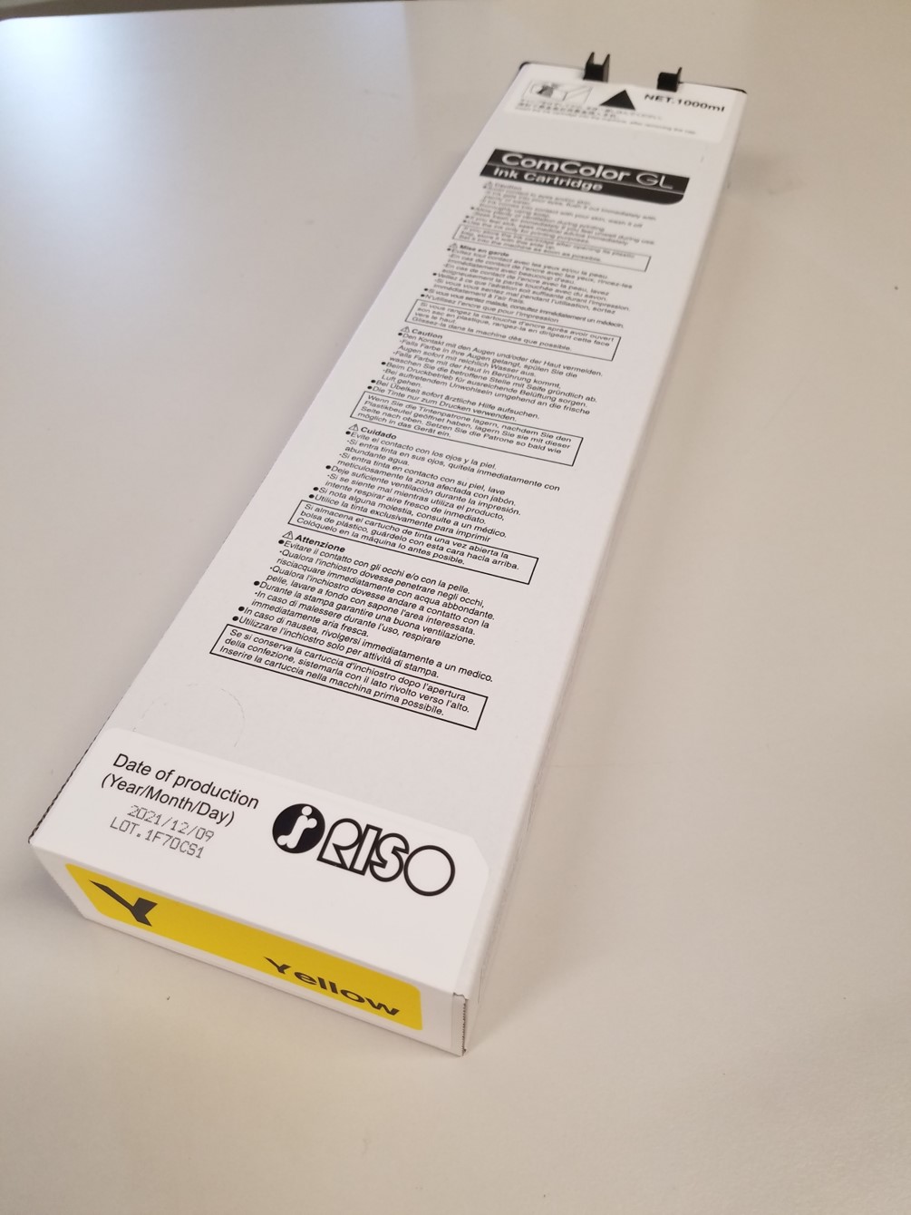 RISO GL Series Yellow Ink Cartridge