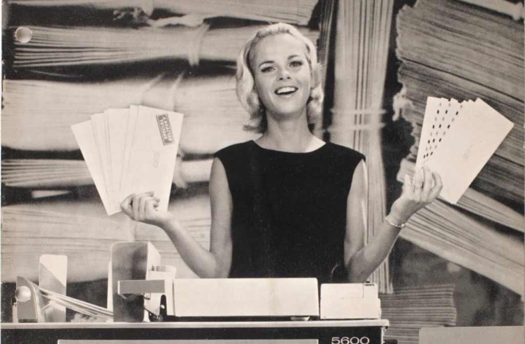 Image of woman with envelopes