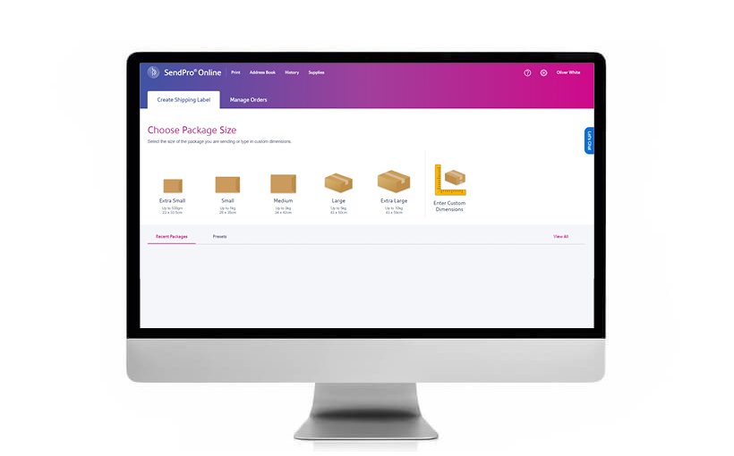 SendPro choose package site