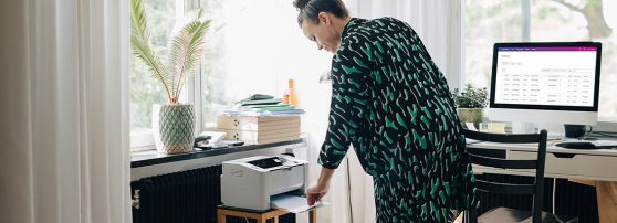 A man printing using printer