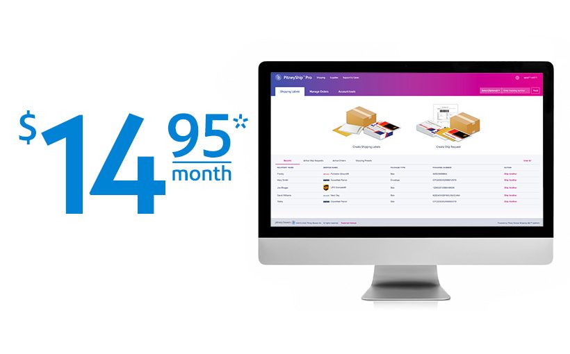 PitneyShip® Pro shipping software single user subscription