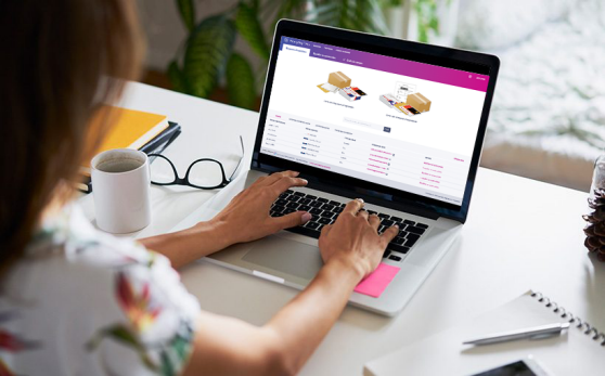 Girl working on laptop