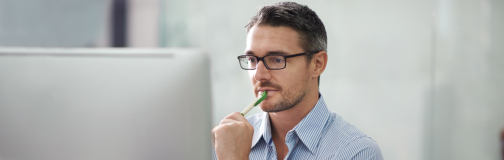 Man working at computer