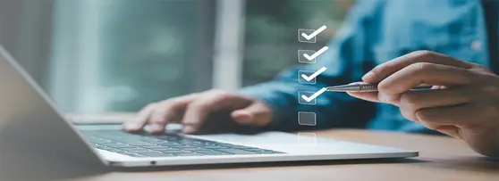 person using a laptop