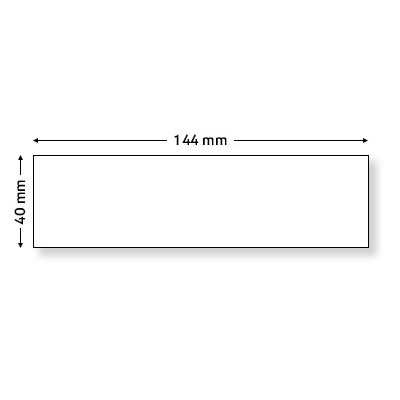 Etiquettes simples autocollantes - 144 x 40 mm