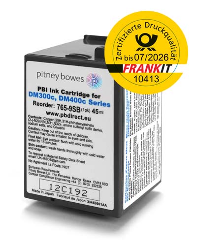 Pitney Bowes Frankierfarbe für Frankiermaschine DM300C/DM400 und SendPro C AutoC/DM450C+
