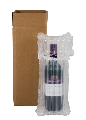 **NEU** Aufblasbare Luftpolsterfolie „AirSac“ – Einzelverpackung für Weinflaschen – 210 x 410 mm – 50 Stk.
