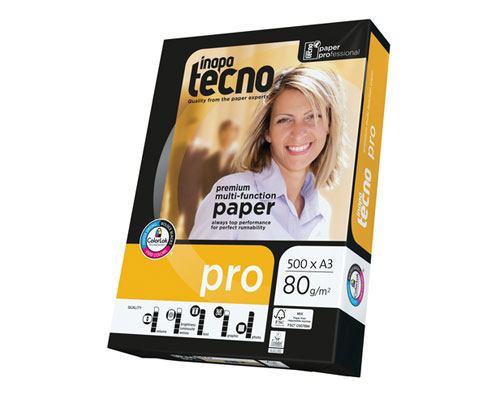 Inapa tecno paper pro - DIN A3, 80g/m², B-Qualität, 2500 Blatt/Karton