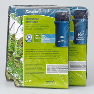 Secolan® Mülltonnen-Innensack 120ltr.35mµ schwarz - 28 Rollen - 3 Stk. / Rolle