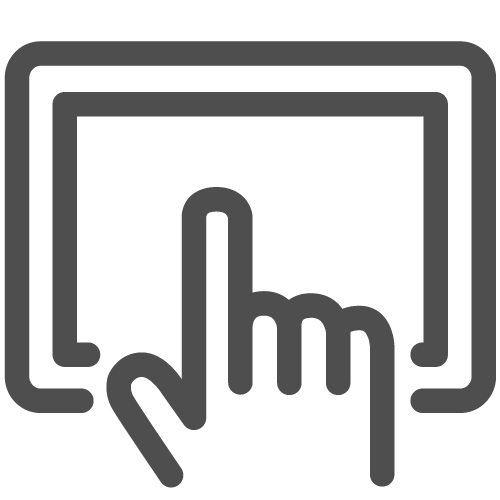 Touchscreen and accessibility options icon