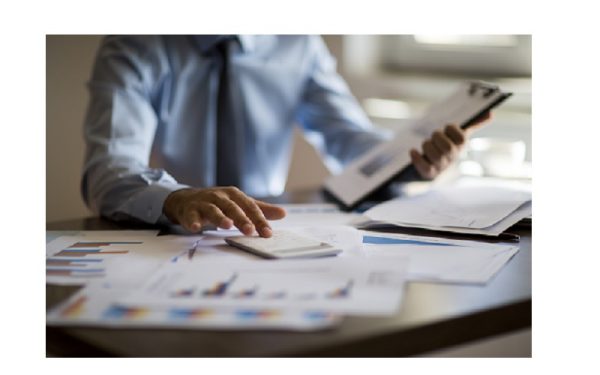 Man reviewing some papers