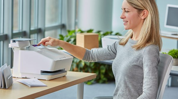 women with printer