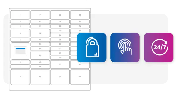 Parcel lockers with secure access control