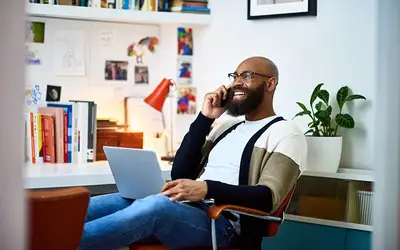man in chair