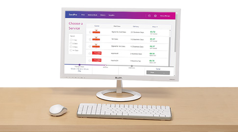 SendPro online solution for sending Royal Mail and Parcelforce parcels SendPro screen