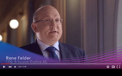video screenshot of Rene Felder CEO, B-Source Outline AG
