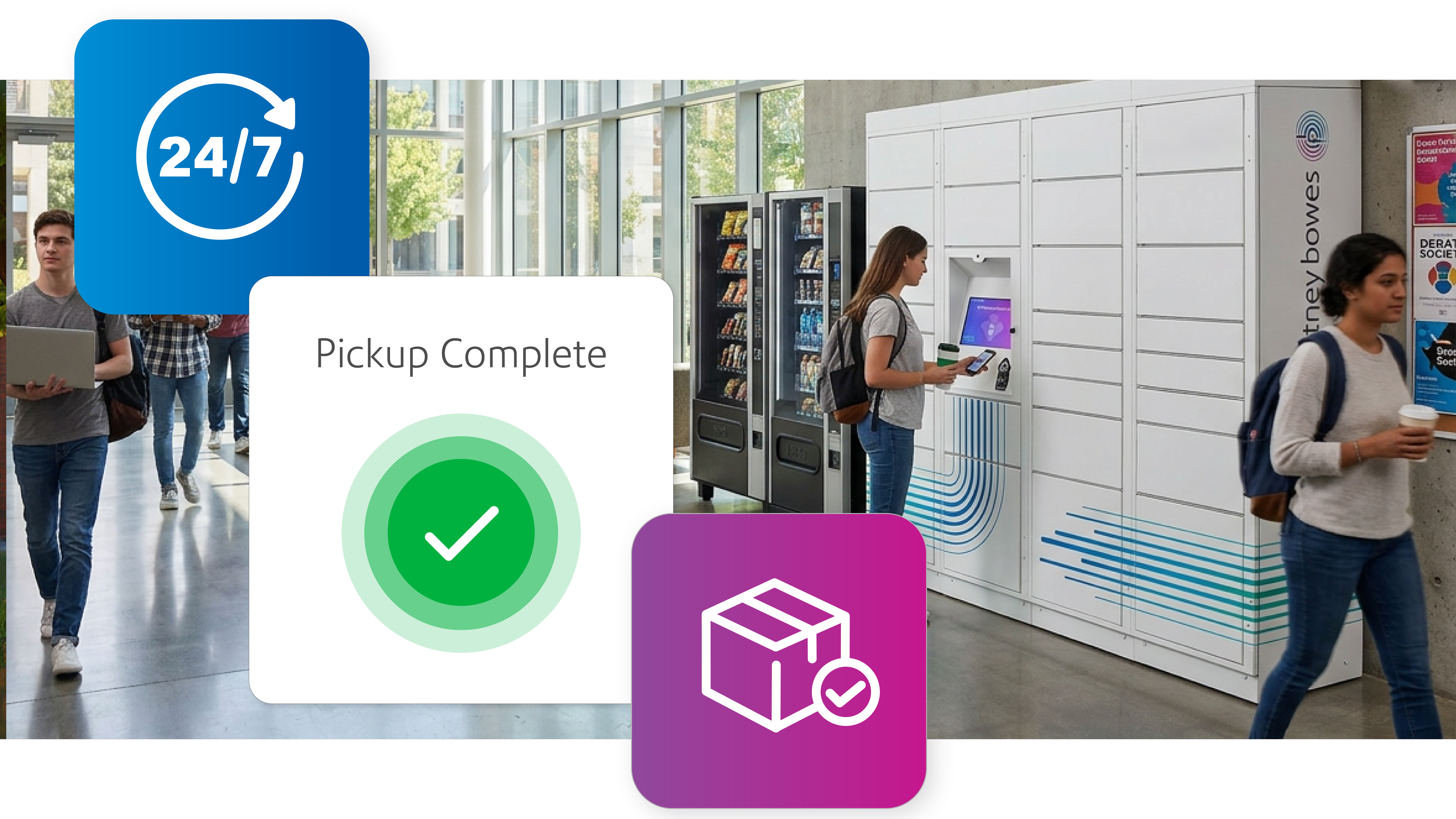 Day-use Smart Lockers | Pitney Bowes