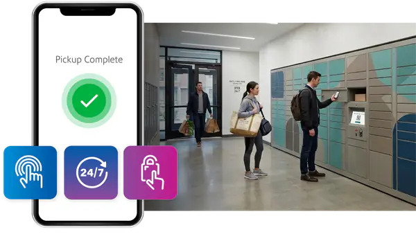 Smart lockers for property parcel management