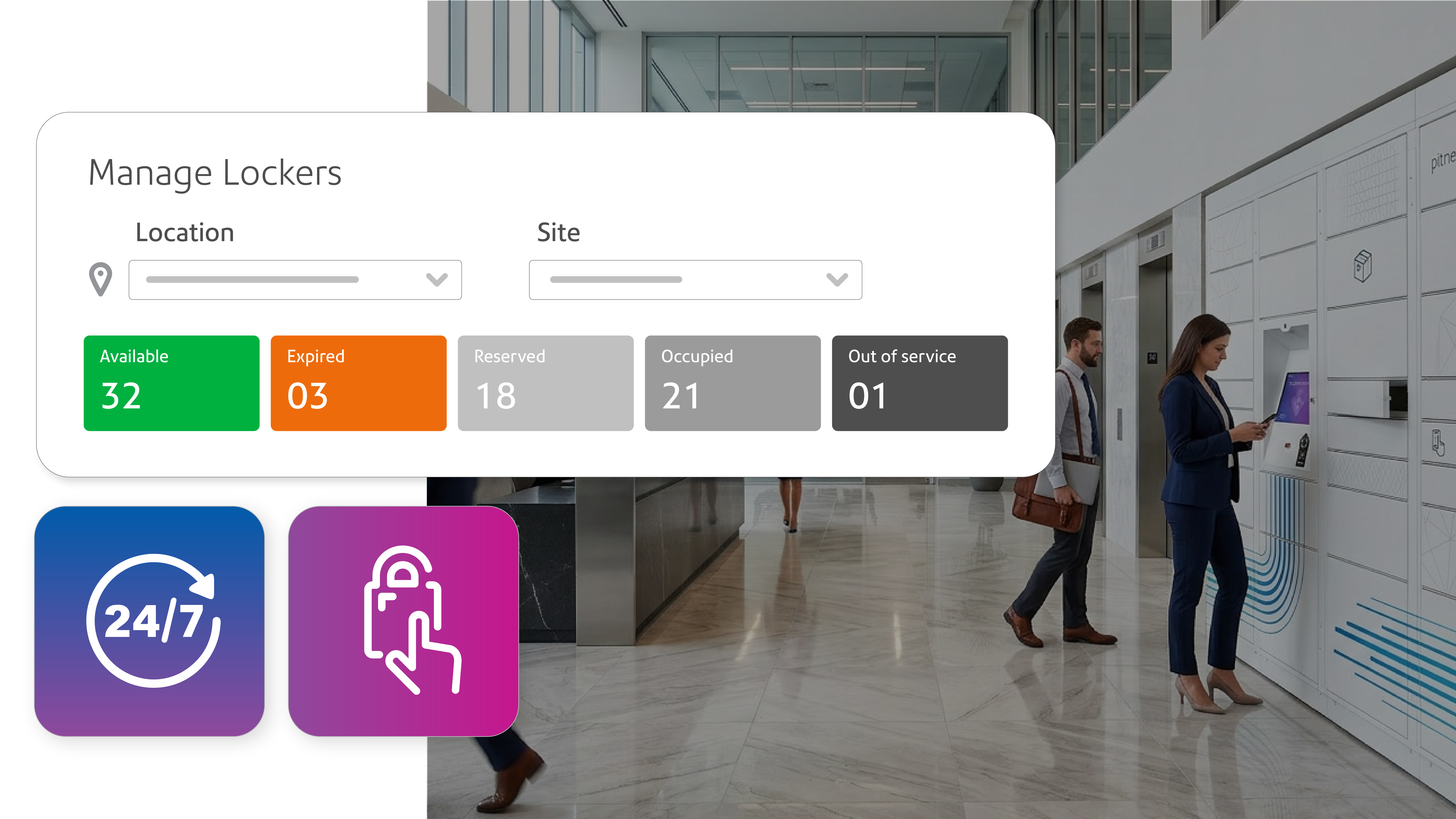 Workplace Smart Lockers | Pitney Bowes